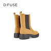 Dfuse迪芙斯冬新款牛皮大黄靴圆头厚底短靴女户外DF34116004 商品缩略图6