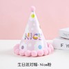 毛球生日帽【NICE款】 粉色/蓝色 毛球派对生日帽 生日氛围装饰帽子 商品缩略图1