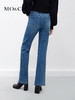 【断码 清仓 凑单】夏季薄款 Mo微喇开叉 洗水磨白中腰 九分裤 高弹 牛仔裤 商品缩略图3
