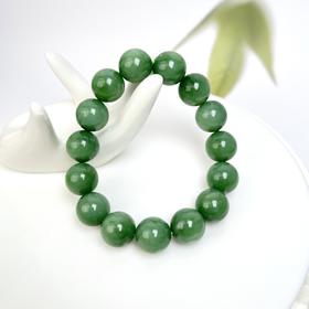 碧玉单圈手串-素圈圆珠13-单颗珠子-散珠