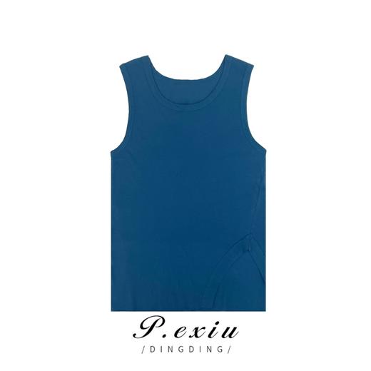 03-5潘依绣丁丁宠粉PanYiXiu/潘依绣夏季新款斜开衩修身显瘦休闲百搭无袖背心WH23040 商品图0