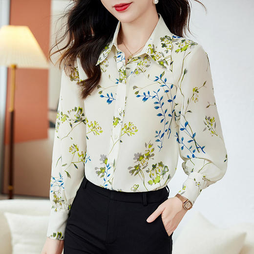 TC A8127真丝衬衫显瘦职业气质衬衣桑蚕丝上衣 商品图3