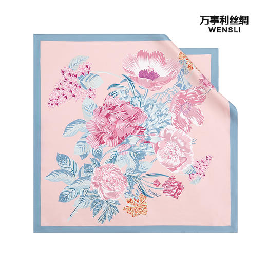 万事利“芙蓉花开”63厘米双面印花中方巾 商品图1