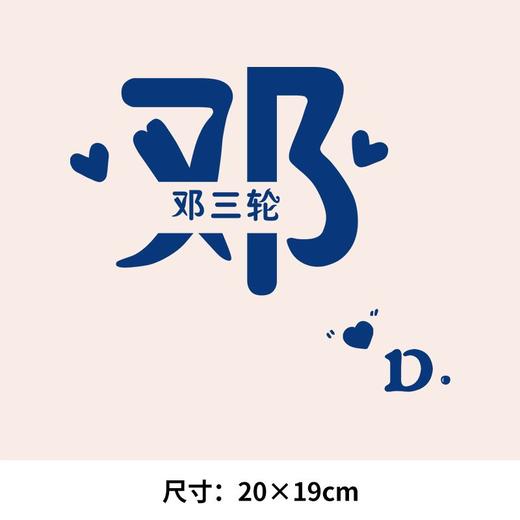 个性文字百家姓 刘 杜 邓 可水洗烫花热转印烫画贴T恤转印衣胸标 商品图2