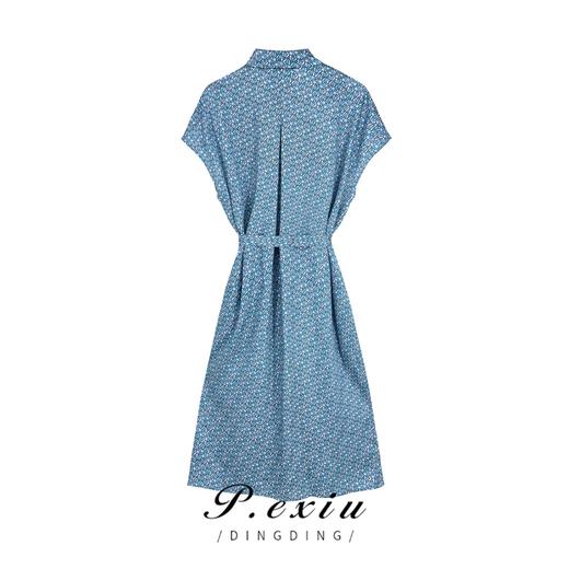 04-1潘依绣丁丁宠粉【蓝风铃】夏季新款优雅气质显瘦连衣裙 20945T 商品图1