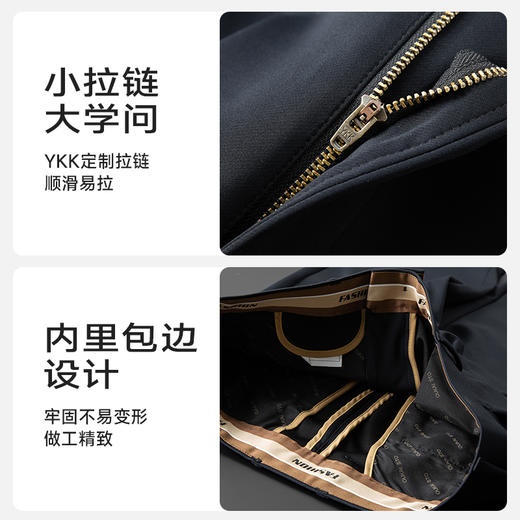 高弹【新款DDP】大依优型加绒裤商务休闲裤西裤YKK拉链直筒裤弹力加肥加大宽松大码男士显瘦绅士 商品图3