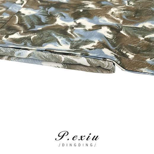 01-1潘依绣丁丁宠粉  夏季薄款印花时尚百搭松紧腰直筒休闲裤 Q1538 商品图3