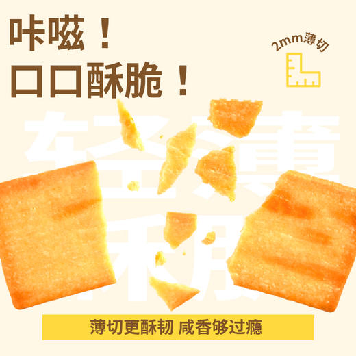 【鱼sir专享】一只小叉叉岩烧芝士饼干 酥脆咸甜薄脆下午茶薄饼儿童零食饼干 商品图2