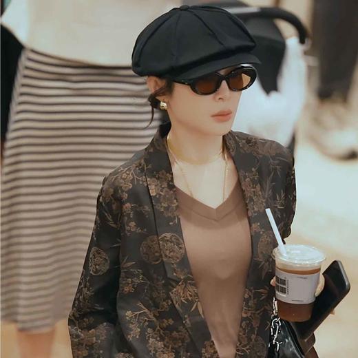 04-3潘依绣丁丁宠粉【香-云-纱】真-丝中式时尚花纹中袖西装 W-61348 商品图1