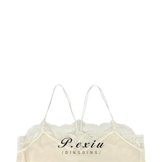 04-3潘依绣丁丁宠粉夏季蕾丝拼接气质丝绒吊带 Z1316 商品图2