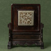 清 红木嵌玉透雕喜上眉梢砚屏 商品缩略图0