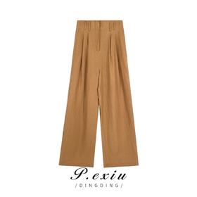 03-4潘依绣丁丁宠粉-料-夏季宽松舒适时尚阔腿直筒休闲裤 SH5083