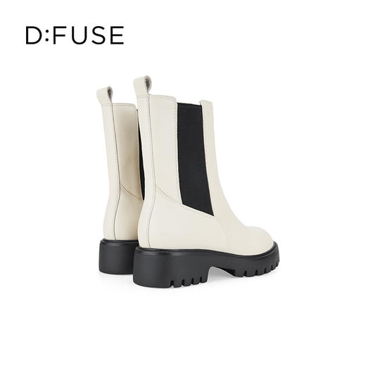 Dfuse迪芙斯冬新款牛皮大黄靴圆头厚底短靴女户外DF34116004 商品图3