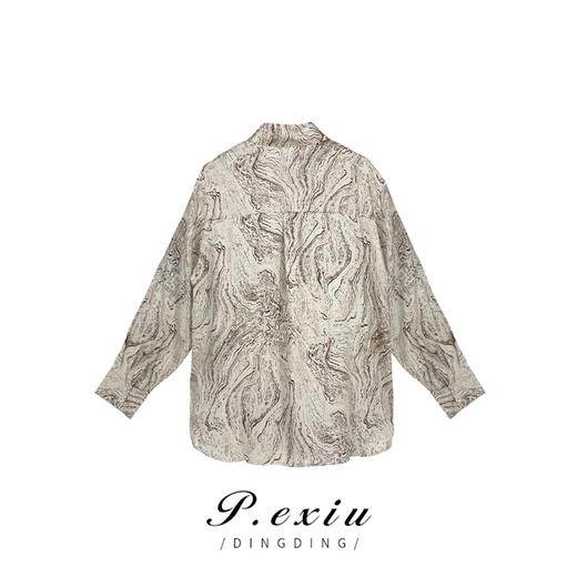 04-3潘依绣丁丁宠粉PanYiXiu/潘依绣【回头率密码】复古宽松晕染衬衫休闲裤套装  W-61078 商品图2