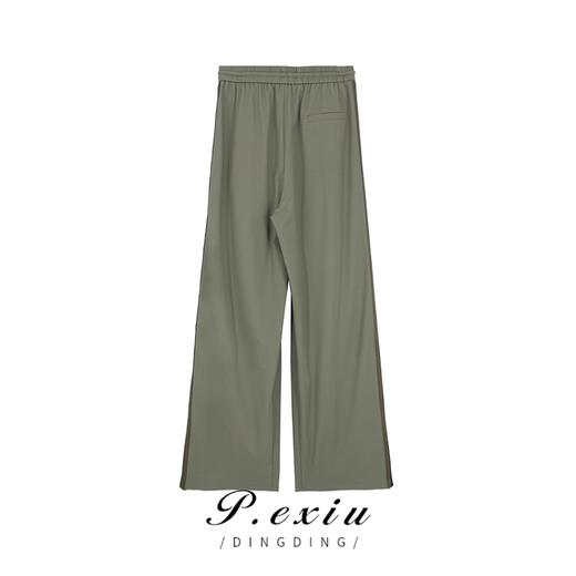 01-1 潘依绣丁丁宠粉【潇洒姐姐】韩版时尚潮流侧条纹松紧腰直筒休闲裤 W-61187 商品图1