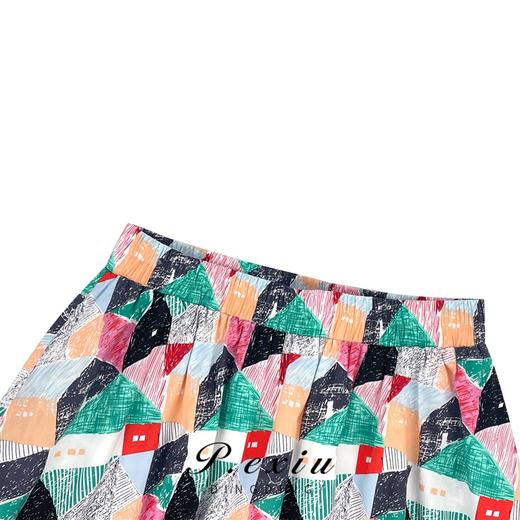 04-1潘依绣丁丁宠粉潘依绣【100甜度】100%棉菱格印花显瘦百搭半身裙 W-61311 商品图2