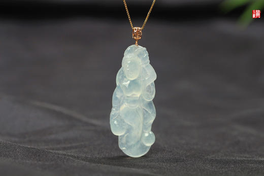 天然翡翠【飞天】 镶嵌：18k 金镶 商品图0