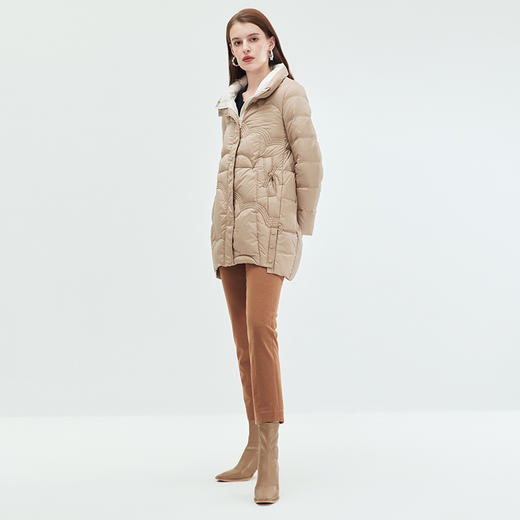 EITIE爱特爱冬季新款连帽保暖女中长款羽绒服7211925 商品图1