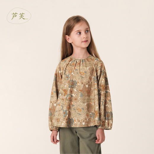 【马克珍妮 芦芙】秋装新款 女童纯棉宽松油画风小衫231602 商品图1