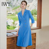 IWY/气质七分袖西装连衣裙女高端蓝色显白职业工作服正装Q962 商品缩略图2