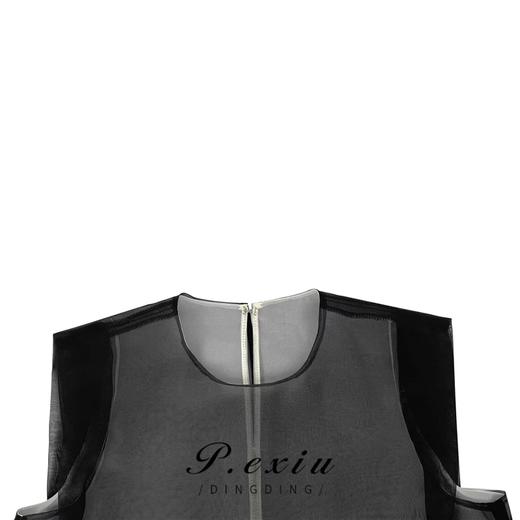 03-5潘依绣丁丁宠粉【奇妙艺术】真-丝拼接双层无袖衬衫 MY23155 商品图2