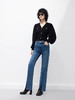 【断码 清仓 凑单】夏季薄款 Mo微喇开叉 洗水磨白中腰 九分裤 高弹 牛仔裤 商品缩略图8