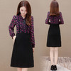 QYM MWA06-1-Y拼结假两件连衣裙时尚木耳印花裙 商品缩略图2