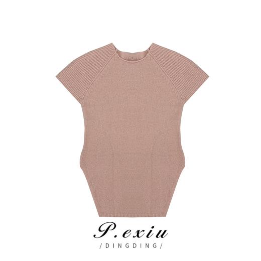 04-3潘依绣丁丁宠粉【现货】0227 纯色简约百搭半袖针织套头上衣 Z1272 商品图0