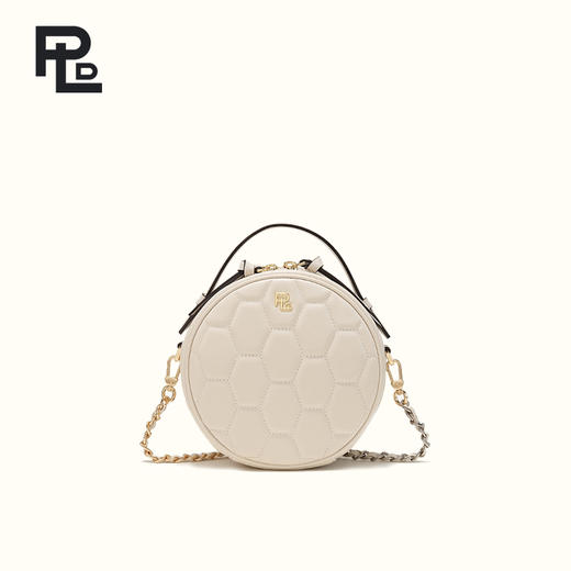 保兰德PLD东方雅奢PLD系列菱格小圆包女斜挎小香风网红包包女圆形链条包通勤必备女包 商品图1