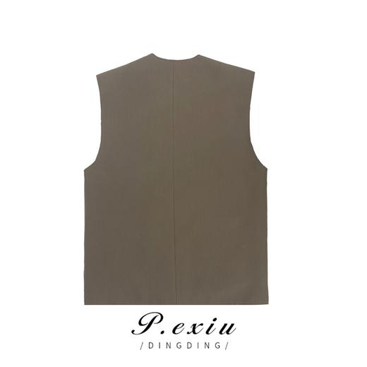 03-4潘依绣丁丁宠粉PanYiXiu/潘依绣【夏至未至】韩版V领无袖宽松简约西装马甲 SH2398 商品图1