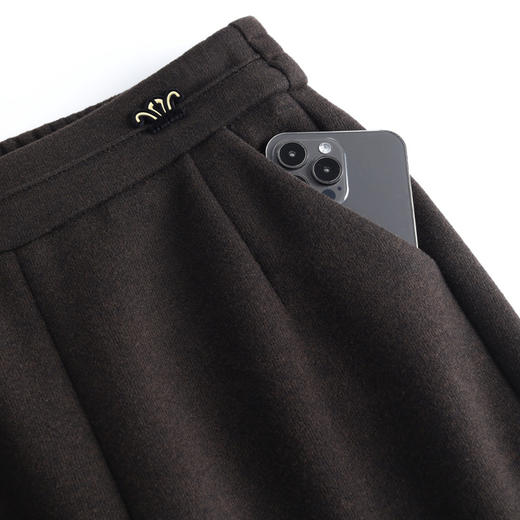 MYX-XS-6033-Y羊毛裤时尚女装毛呢裤高腰休闲裤厚款小脚裤时尚气质哈伦裤 商品图3
