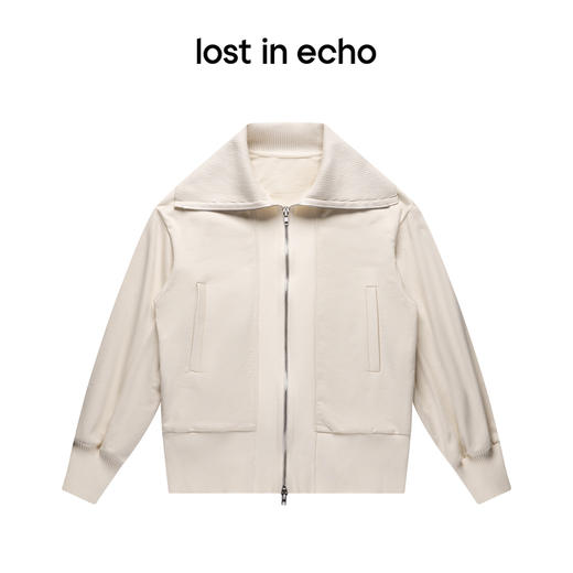 lost in echo设计师品牌大翻领设计感双开拉链宽松轮廓外套女百搭 商品图4