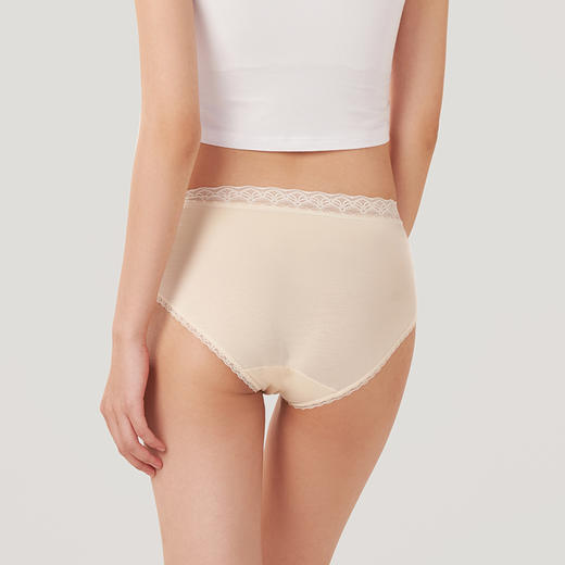 都市丽人基础系列天丝木代尔系列中腰平角女士内裤LK32E7 商品图2