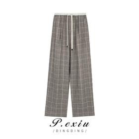 03-4潘依绣丁丁宠粉麻-料-夏季抽绳松紧腰时尚百搭显瘦休闲裤 MY23134