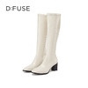 Dfuse迪芙斯冬季新款百搭弹力及膝高靴瘦瘦靴高跟长靴DF34117049 商品缩略图5