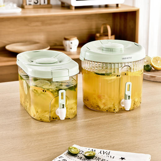 「数款可选！颜值派」食品夏季果茶柠檬茶冷水壶 大容量冷泡果汁壶带龙头放冰箱凉水桶餐饮用具 商品图0
