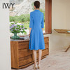 IWY/气质七分袖西装连衣裙女高端蓝色显白职业工作服正装Q962 商品缩略图4