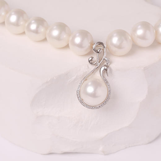 美裕 淡水珍珠花样链 10-11mm 间S925银吊坠 44610 商品图2