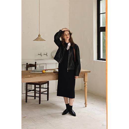 HeyDress针织吊带裙女秋冬法式复古V领宽松无袖叠穿羊毛裙子 商品图1