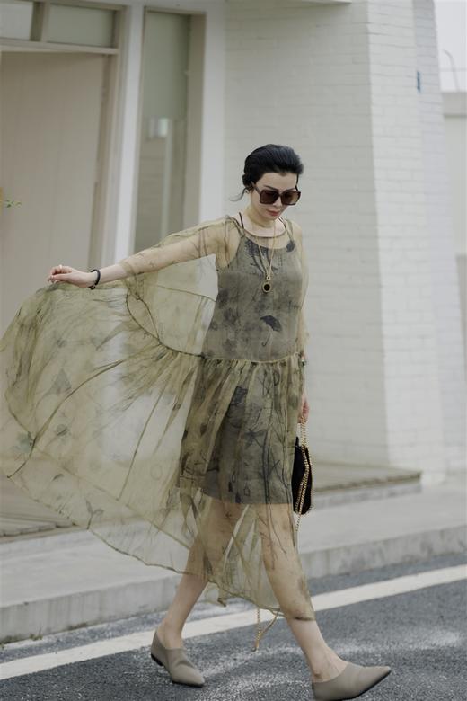 PanYiXiu/潘依绣【云想衣裳】真-丝夏季国风两件套连衣裙 W-61346 商品图1