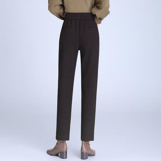 MYX-XS-6033-Y羊毛裤时尚女装毛呢裤高腰休闲裤厚款小脚裤时尚气质哈伦裤 商品图2