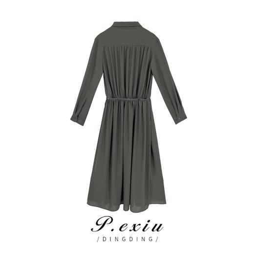 PanYiXiu/潘依绣【裙摆飞舞】法式慵懒风垂坠感长款宽松优雅连衣裙 W-61163 商品图1