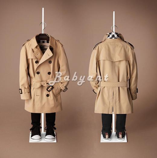 儿童风衣外套中长款英伦风男女童上衣80-160cm可搭配白色衬衫 商品图2