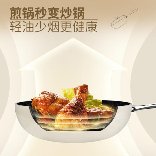 VELOSAN温仑山鹅卵石平底锅不粘锅煎蛋锅牛排锅麦饭石不粘锅煎锅电磁炉【伊藤优选302401】 商品图5