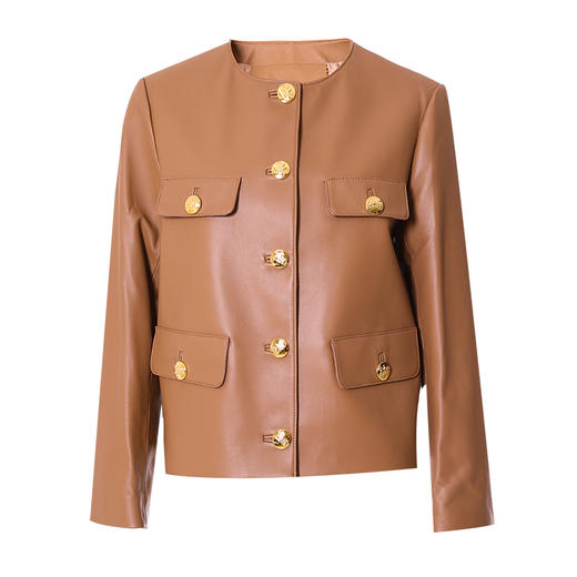 EITIE爱特爱冬季新款气质羊毛羊皮革皮衣外套7193803 商品图5