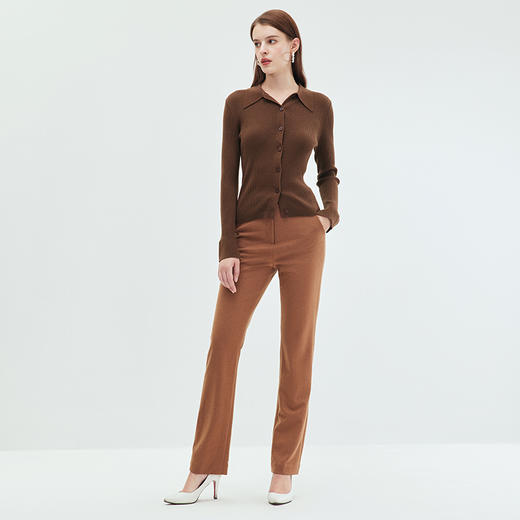 EITIE爱特爱冬季新款时尚修身显瘦高腰裤子7205902 商品图3