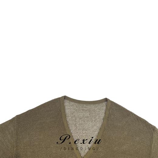 08-2潘依绣丁丁宠粉夏季韩版镂空慵懒风百搭气质针织上衣 ZZ0209 商品图2