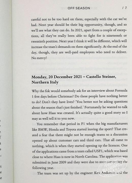 【中商原版】根瑟 施泰纳自传 Surviving to Drive 疾速争胜 世界一级方程式赛车书 英文原版 Guenther Steiner 商品图6