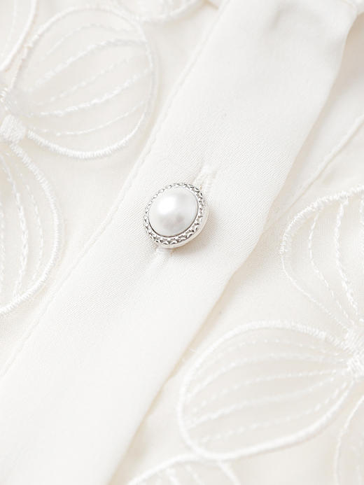 名媛气质，通勤显瘦重工绣花真丝双乔19姆米上衣WLZD-2321209 商品图2