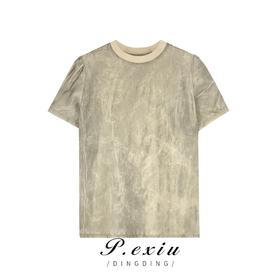 04-3潘依绣丁丁宠粉【入夏私语】人-丝-舒适透气休闲短袖T恤 W-61388